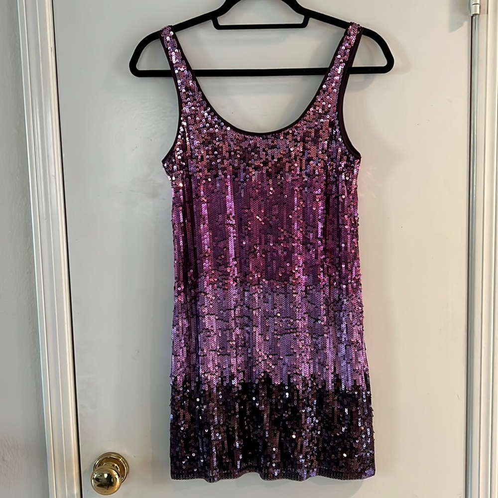 Express sequined tank dress.